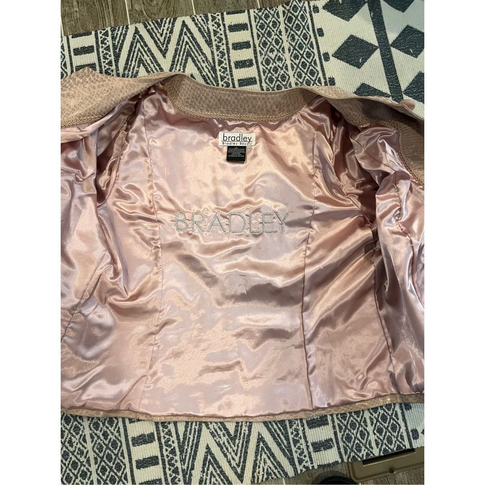 pink  Leather Jacket buttons. Bradley Bayou - Picture 16 of 16